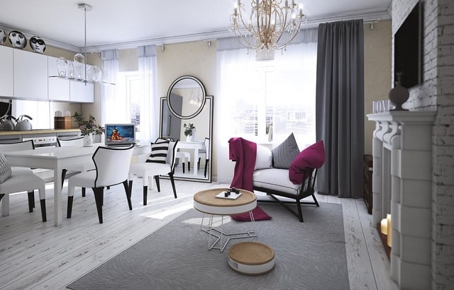 Дизайн квартиры в стиле современная классика - фото3