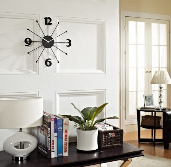 Настенные часы в интерьере гостиной: как выбрать, интересные идеи - фото5