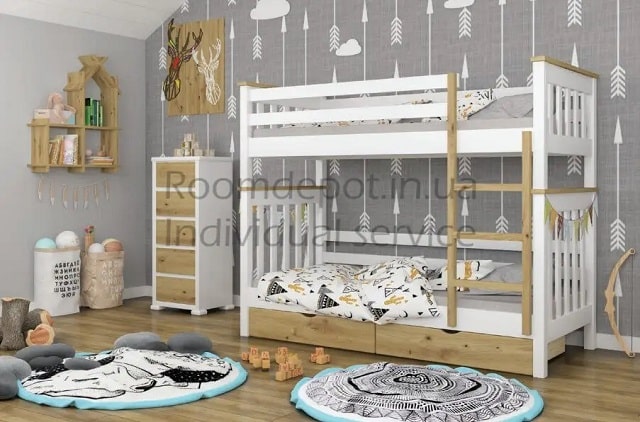 Двухъярусная кровать Скандинавия мини MebiGrand