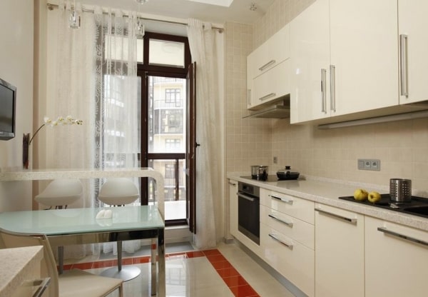 Дизайн кухни 12 кв. м. с выходом на балкон: новинки последних лет - фото3