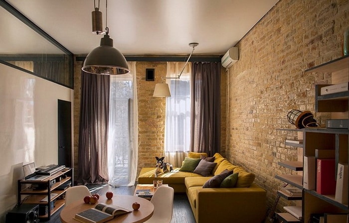 Стиль лофт в интерьере маленькой квартиры - фото1