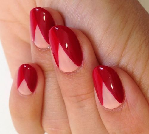 Красный гель лак: модные идеи дизайна ногтей - фото3