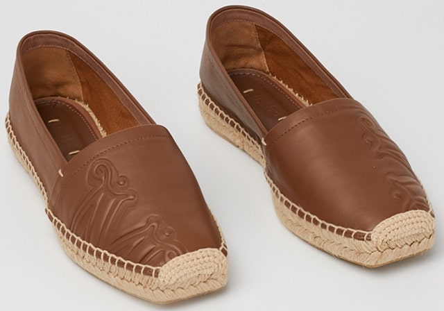 Итальянская одежда – эталонное качество и элегантность - Коричневые эспадрильи Max Mara из гладкой кожи