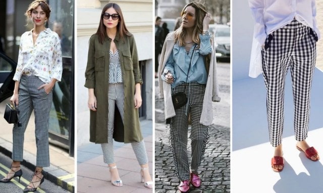 С чем носить брюки в клетку: женские модные луки - фото6