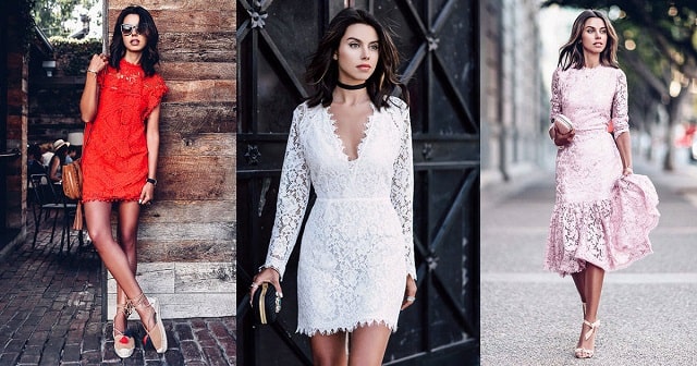 Стильные платья этого года: обзор модных тенденций - Кружева
