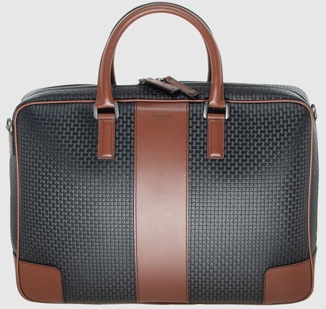 Чорний чоловічий портфель зі шкіри