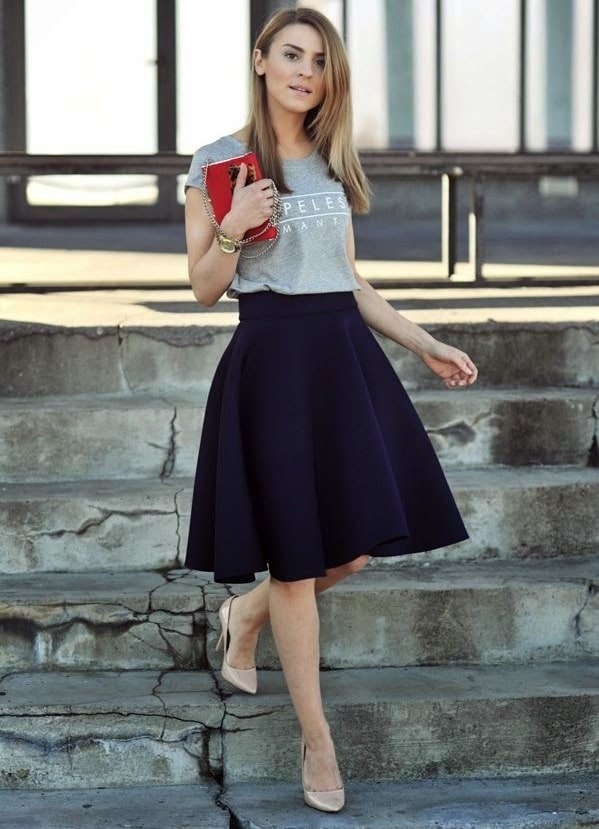 Юбки: модные тренды этого года - Солнце (полусолнце)