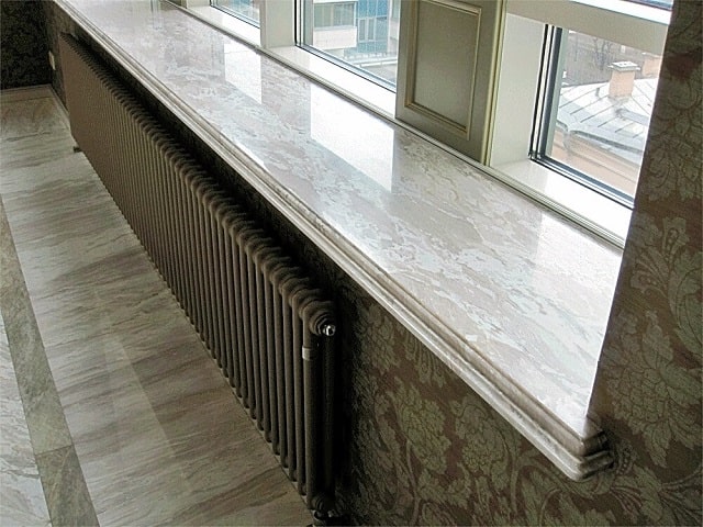 Каменные подоконники: виды материалов и их особенности - Мрамор Каменные подоконники: виды материалов и их особенности - Мрамор