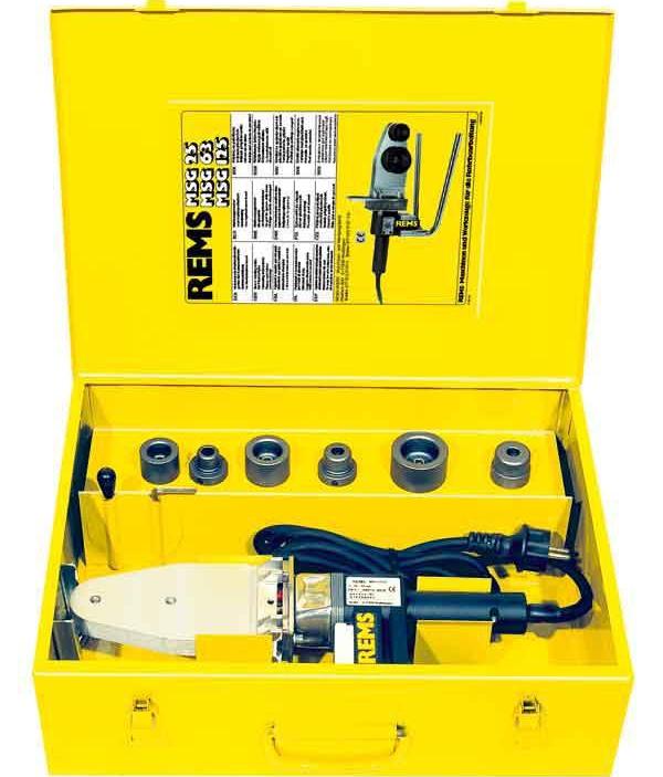 Паяльник для полипропиленовых труб - рейтинг лучших - REMS МСГ-63FM Set 256231