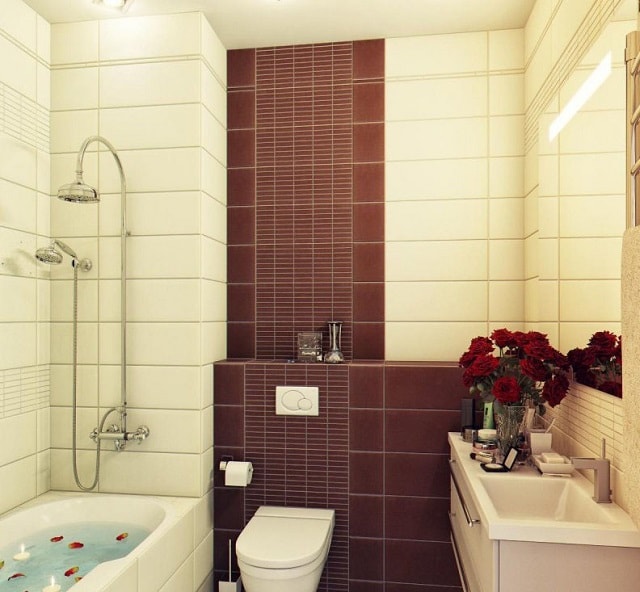 Плитка для ванной комнаты в хрущевке: интересный дизайн, идеи (маленькая площадь 3-5 кв.м.) - фото3 Плитка для ванной комнаты в хрущевке: интересный дизайн, идеи (маленькая площадь 3-5 кв.м.) - фото3