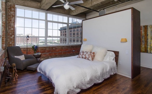Спальня в стиле лофт в квартире: идеи интерьера - фото3