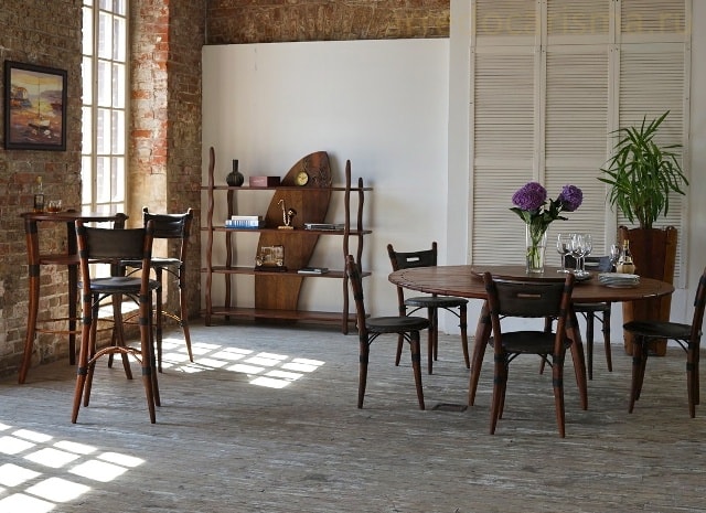 Деревянный стол в интерьере в стиле лофт (идеи) - фото5