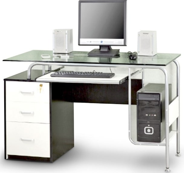 Компьютерные столы угловые с полками и ящиками - фото4