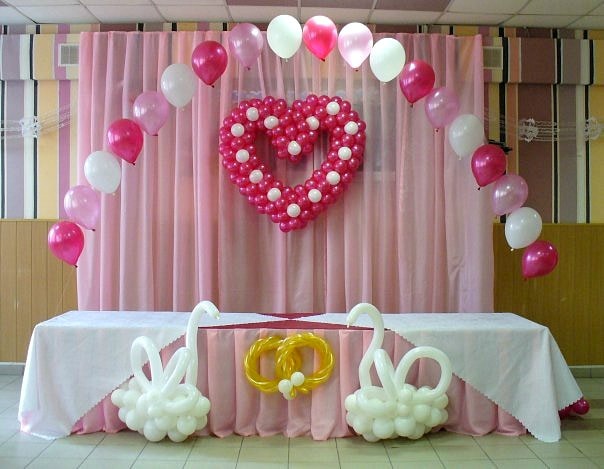 Как украсить зал к свадьбе своими руками - фото8