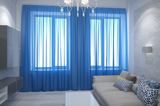 Тюль шифон в интерьере