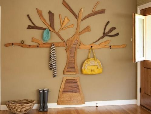 Вешалки в прихожую настенные: идеи для интерьера - фото7