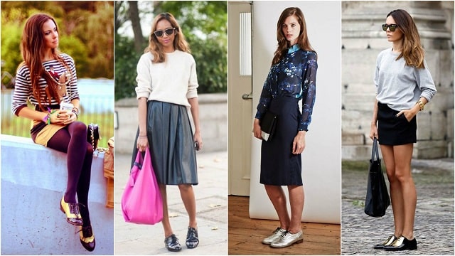 С чем носить женские ботинки Оксфорды - фото5 С чем носить женские ботинки Оксфорды - фото5