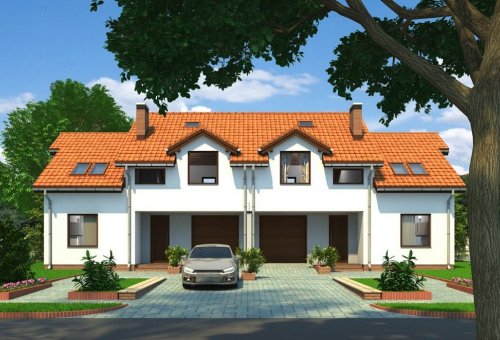 Проекты домов на 2 семьи с разными входами - фото 1 Проекты домов на 2 семьи с разными входами - фото 1