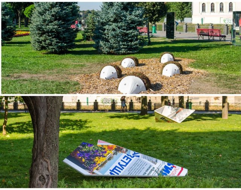 Харьковчане оценили новые арт-объекты, установленные в сквере «Стрелка»
