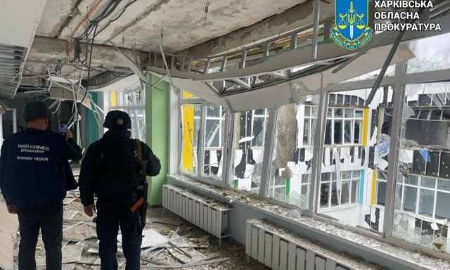 Российские войска ударили по лицею в Старом Салтове