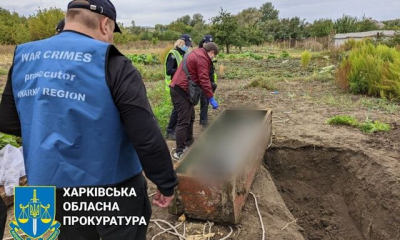 В селе Макарово эксгумировано тело местного жителя, убитого российским военным