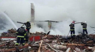 Во время обстрела Слободского района произошел пожар