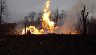 Во время авиационного удара в Изюмском районе поврежден газопровод