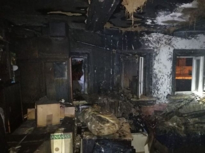 Во время пожара в собственном доме погиб мужчина