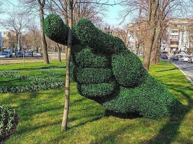 В центре Харькова «выросла» огромная рука (фотофакт)