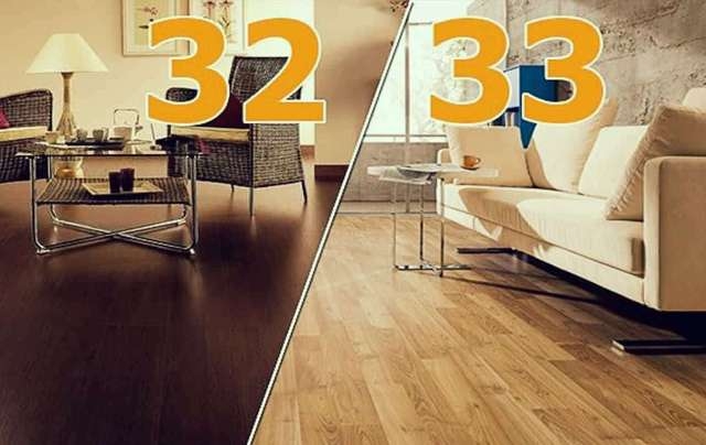Ламинат класса 32 и 33: разница, особенности