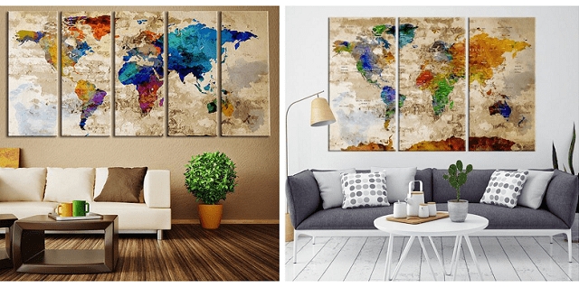 Карта мира в интерьере — 5 оригинальных идей