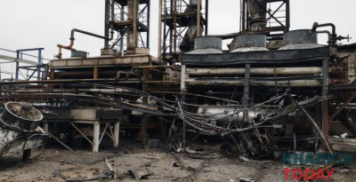 Российская армия уничтожила нефтеперерабатывающий завод в Мерефе