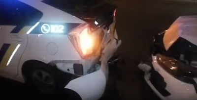 Авария с участием патрульных в Харькове (видео)
