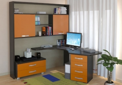 Компьютерные столы угловые с полками и ящиками: фото, интересные идеи