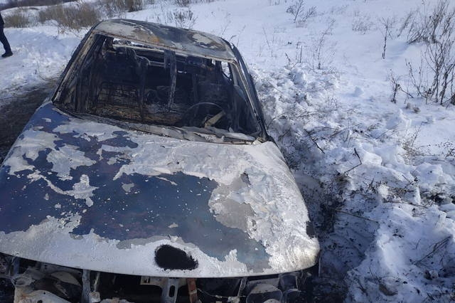 Под Харьковом водитель заживо сгорел в авто