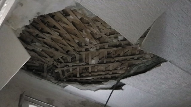 ЧП в чугуевской школе – в классе обвалился потолок