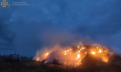 Масштабный пожар в фермерском хозяйстве тушили больше двух часов (фото)
