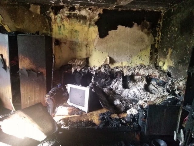 В Харькове во время пожара погиб мужчина