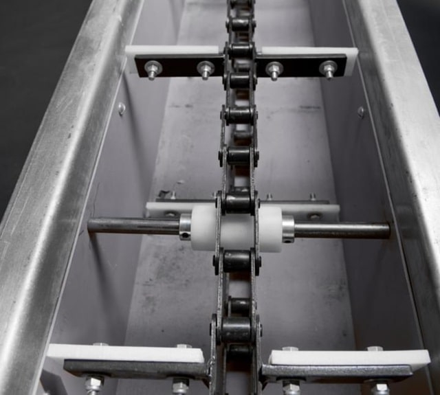 Ланцюги конвеєрні для промисловості: скребкові та зірочки