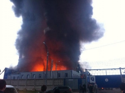 Сильный пожар в Харькове