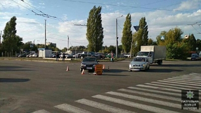 На Рогани иномарка сбила мотоциклиста (фото)