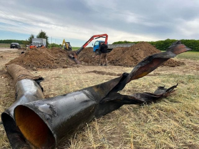 Бригада работников «Харьковгаза» отремонтировала газопровод в Дергачевской громаде