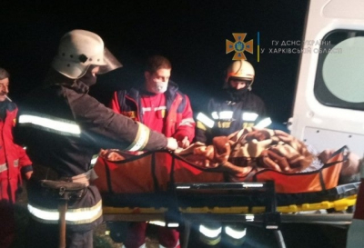 Спасатели помогли медикам скорой помощи - на носилках доставили больного к машине