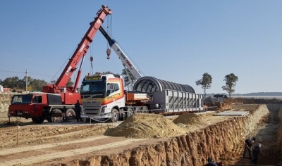 Под Харьков привезли гигантское сито (фото)
