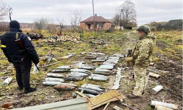 В приграничном селе обнаружены вражеские артиллерийские снаряды