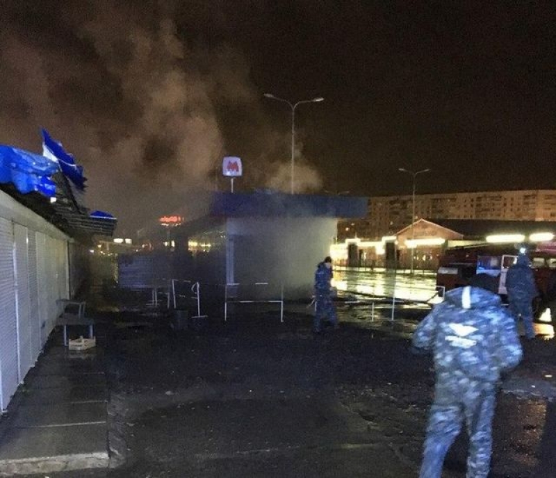 На Салтовке горел подземный переход (фото)