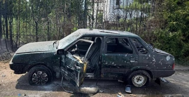 В селе Сподобовка российский дрон упал возле гражданского автомобиля – пострадал водитель