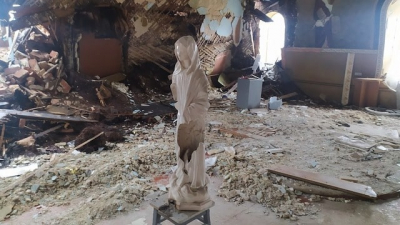 Разрушенный авиабомбой храм 5-ой Слобожанской бригады хотят восстановить