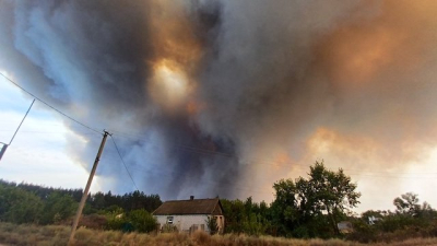 Из-за масштабного пожара эвакуированы жители села Студенок