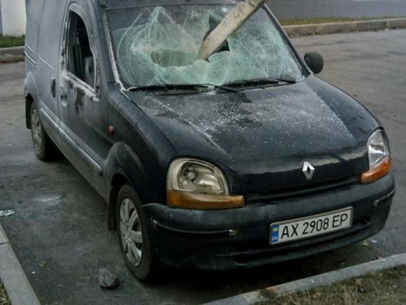 На Баварии молодчики уничтожили иномарку (фотофакт)